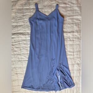 Vintage R&M Richards Periwinkle Blue Beaded Fairycore Dress - 12P